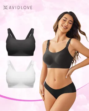 2 Pack Nursing Bras Ultra Comfort Wireless Bra