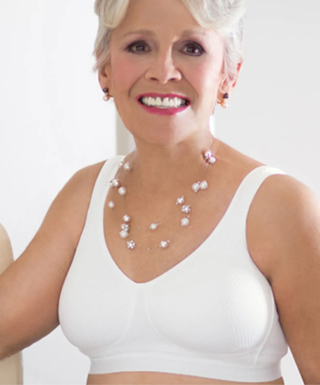ABC American Breast Care Seamless Massage Bra, White | White Massage Bra ABC