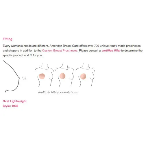 ABC Oval Lightweight Breast Form
