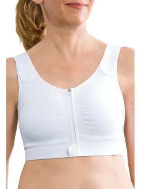 Amoena Leyla Seamless Post Surgical Wire-Free Bra, White | White Amoena Post Surgery Bra
