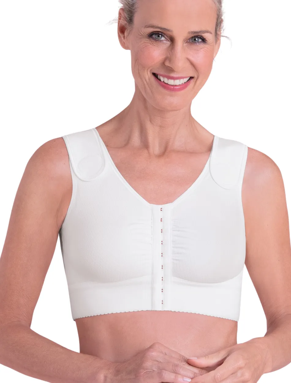 Anita Munich Compression Bra Front Closure Wire-Free Post Operative Bra, White | Anita Compression Bra | Front Closure Bra