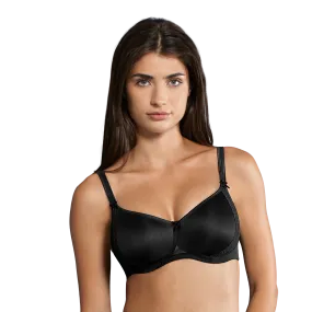 Anita Rosa Faia Lace Rose Wireless Contour Bra, Black