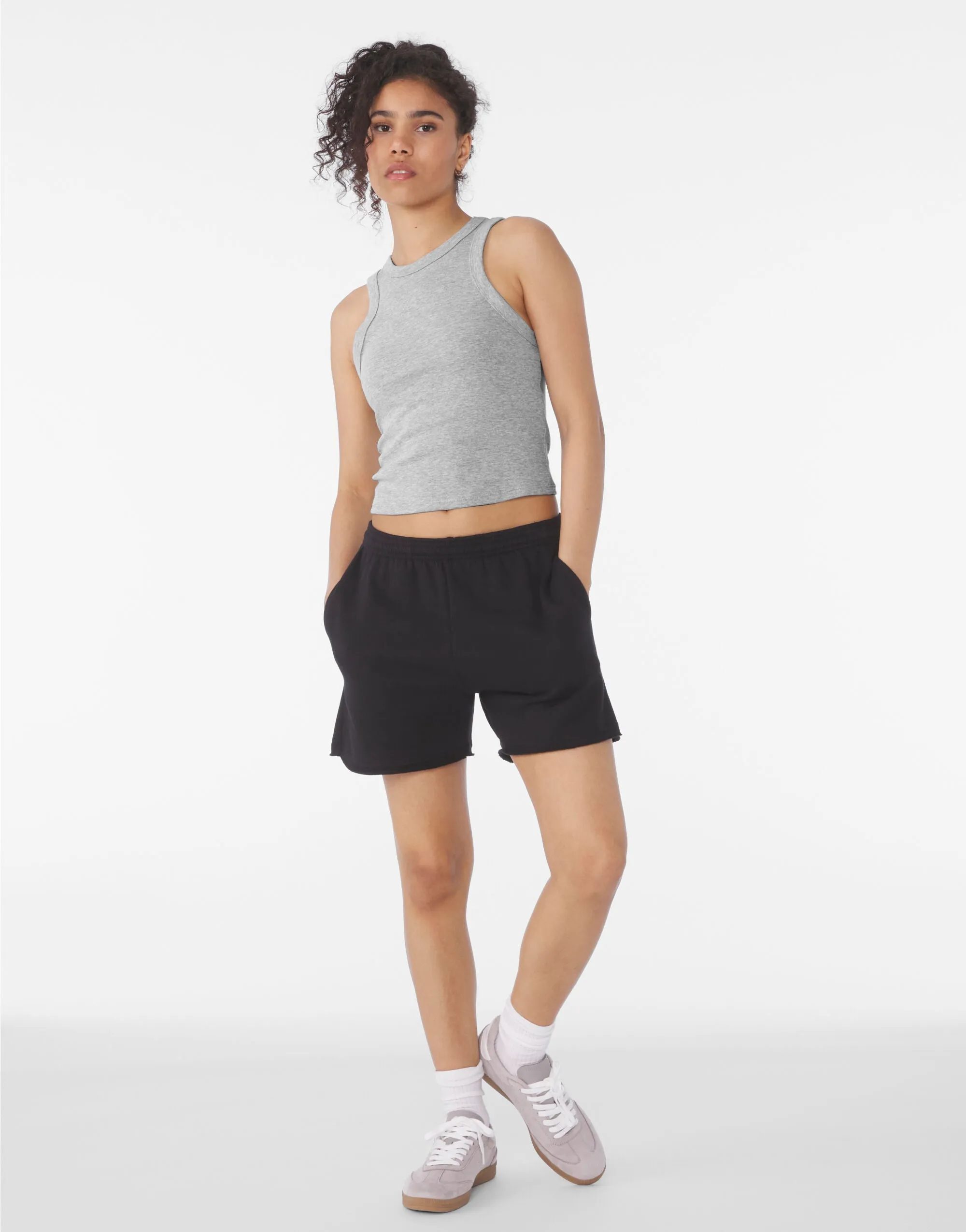 BE1019 Bella Women's Micro Rib Racer Tank