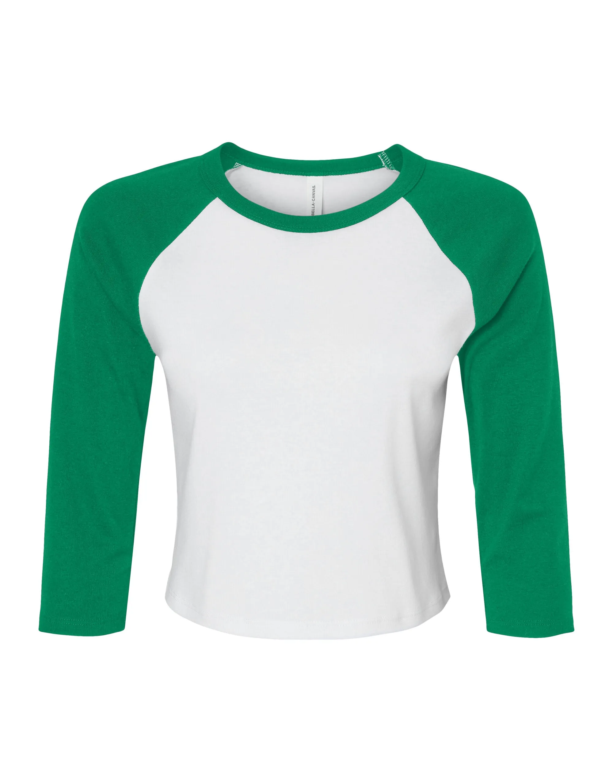 BE1200 Bella Women's Micro Rib 3/4 Raglan Tee