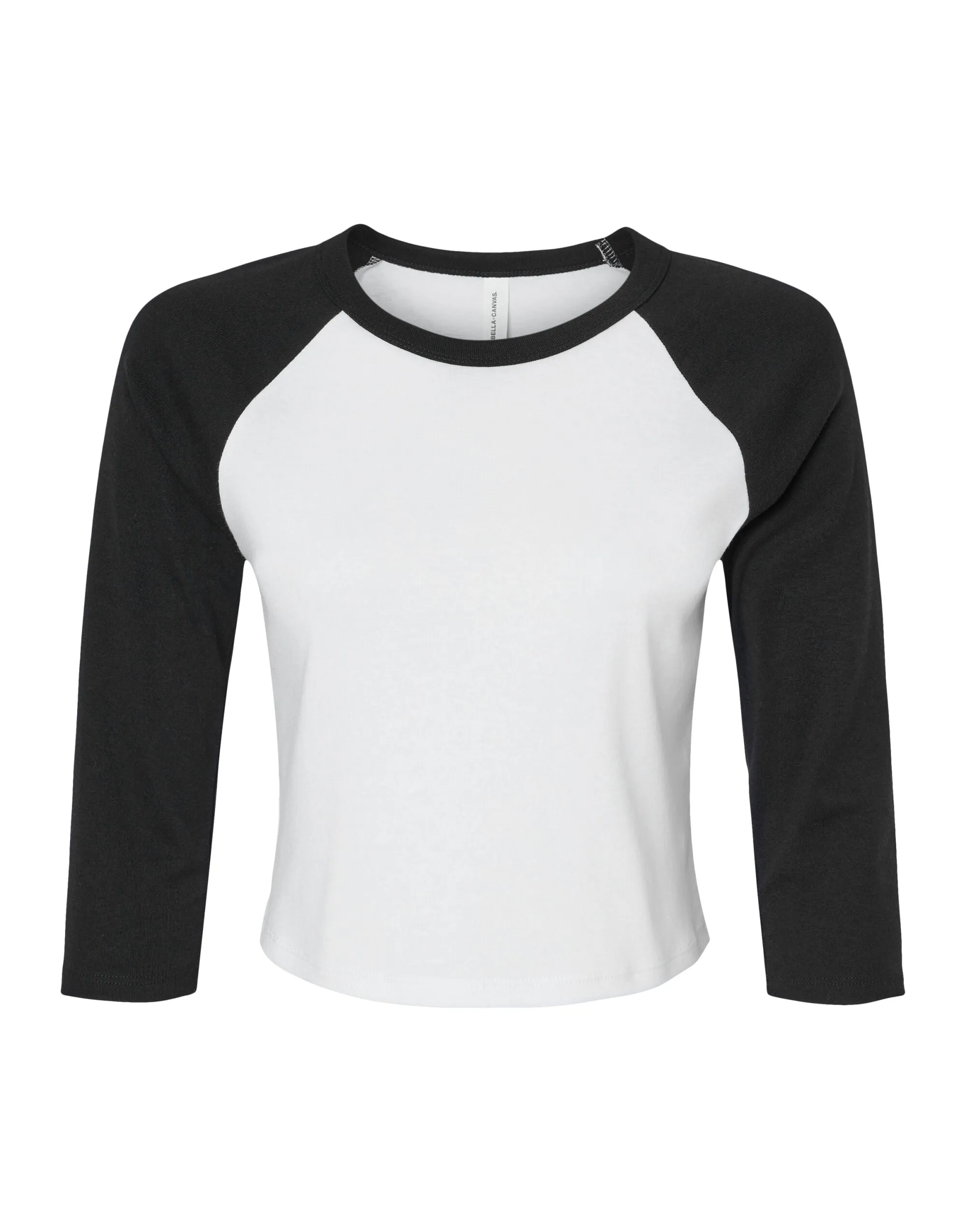BE1200 Bella Women's Micro Rib 3/4 Raglan Tee