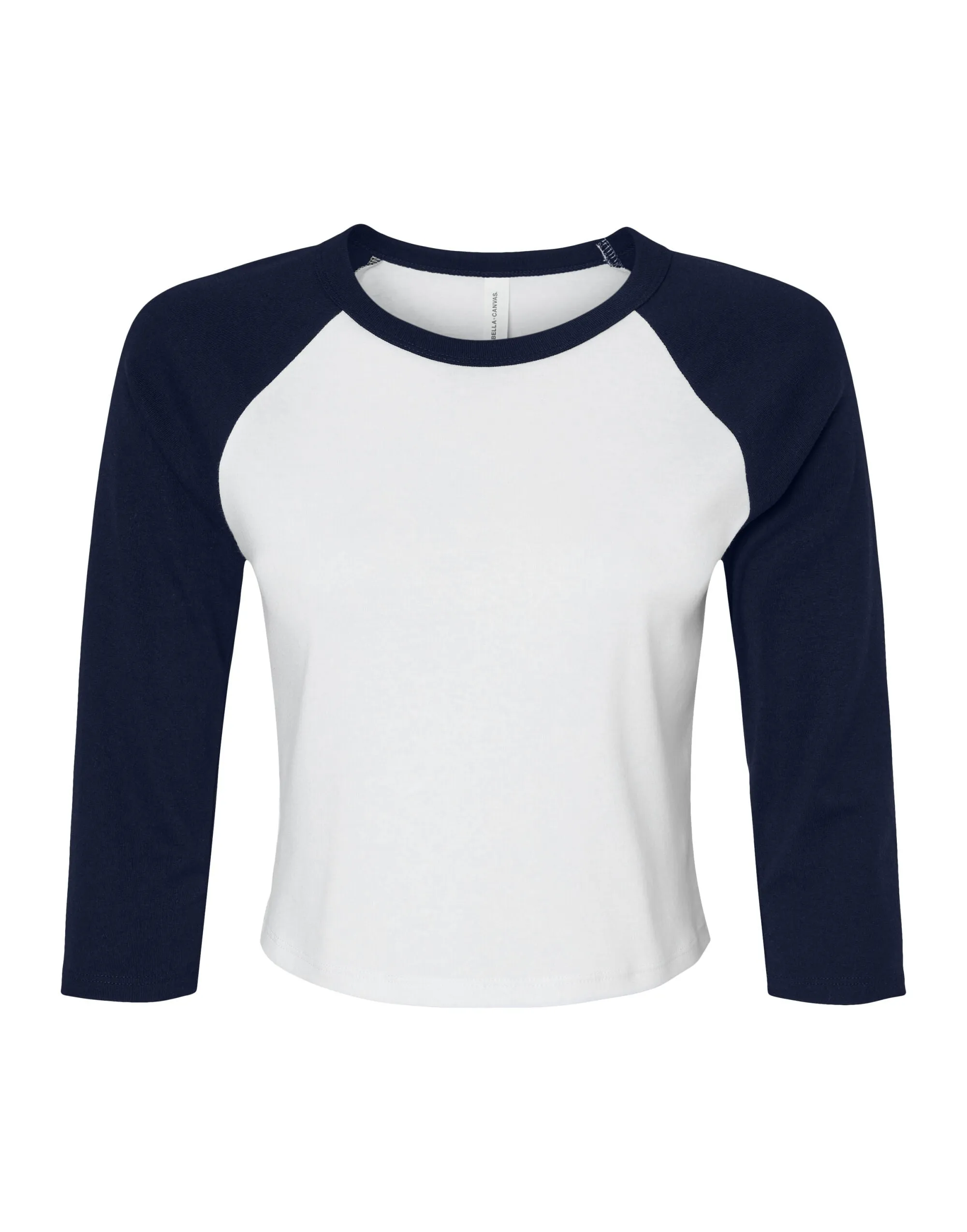 BE1200 Bella Women's Micro Rib 3/4 Raglan Tee