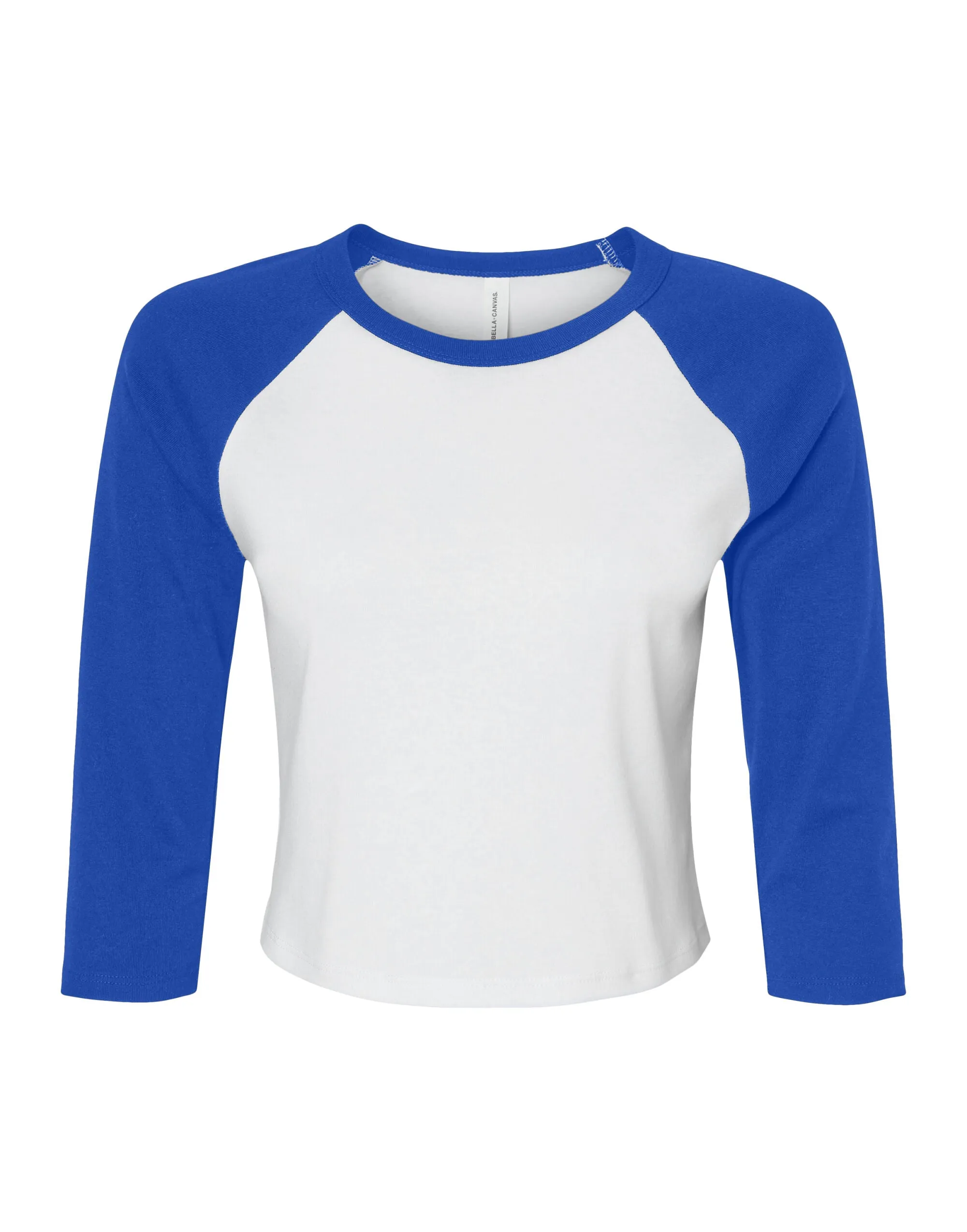 BE1200 Bella Women's Micro Rib 3/4 Raglan Tee