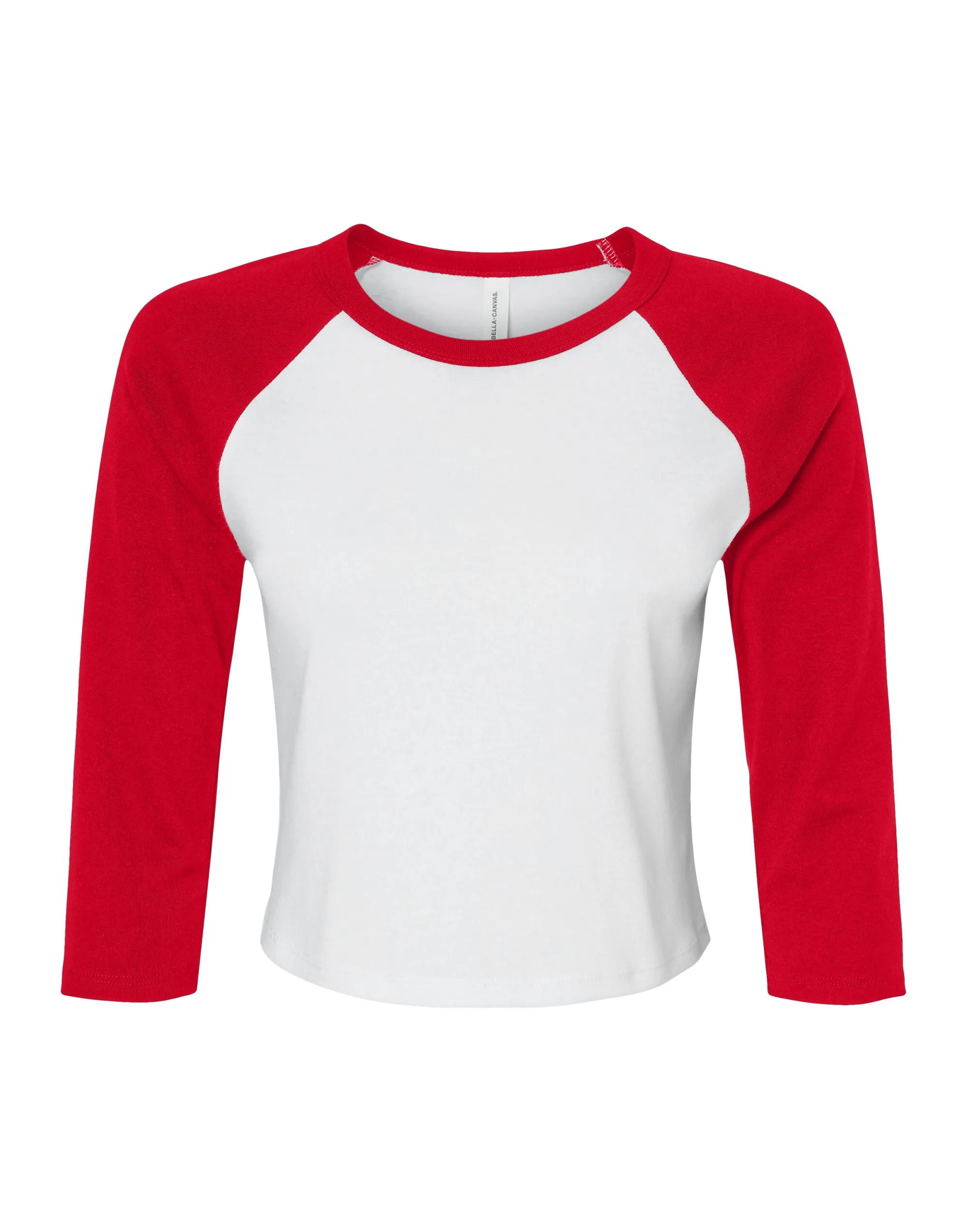 BE1200 Bella Women's Micro Rib 3/4 Raglan Tee