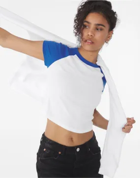 BE1201 Bella Women's Micro Rib Raglan Baby Tee