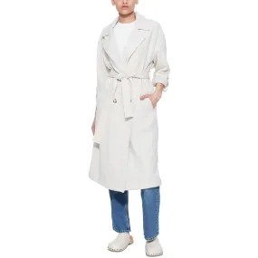 Black Tape_ Womens Collared Long Sleeve Trench Coat