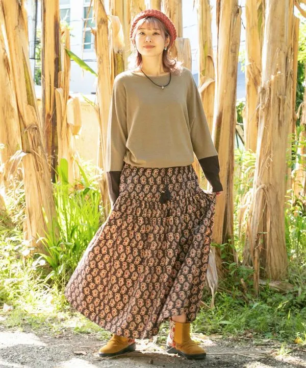 Block Print Style Skirt