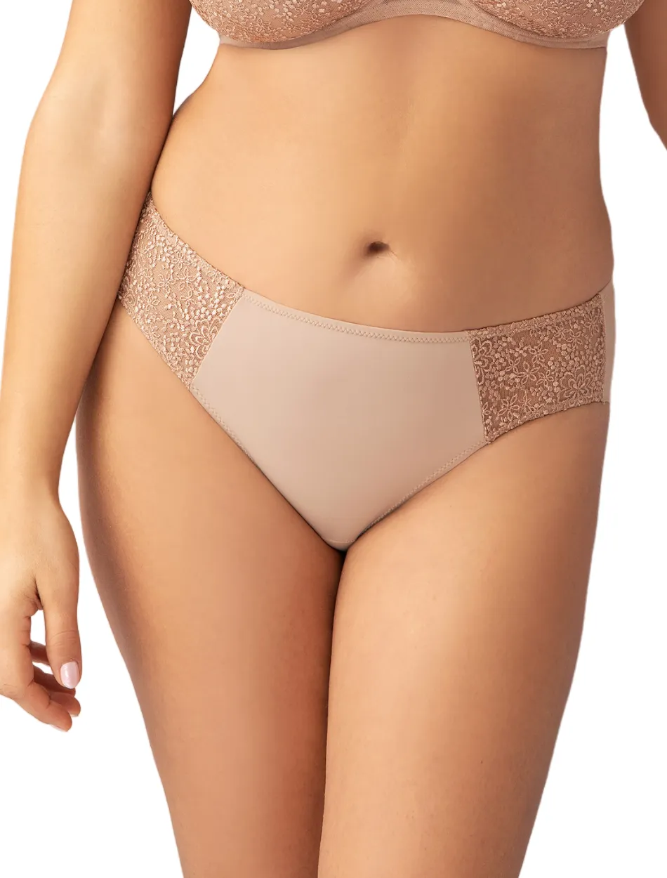 Bras and Honey Gisele Brazilian Lace Lazer cut Panties | Beige Brazilian Briefs | Beige Lace BrazilianPanty