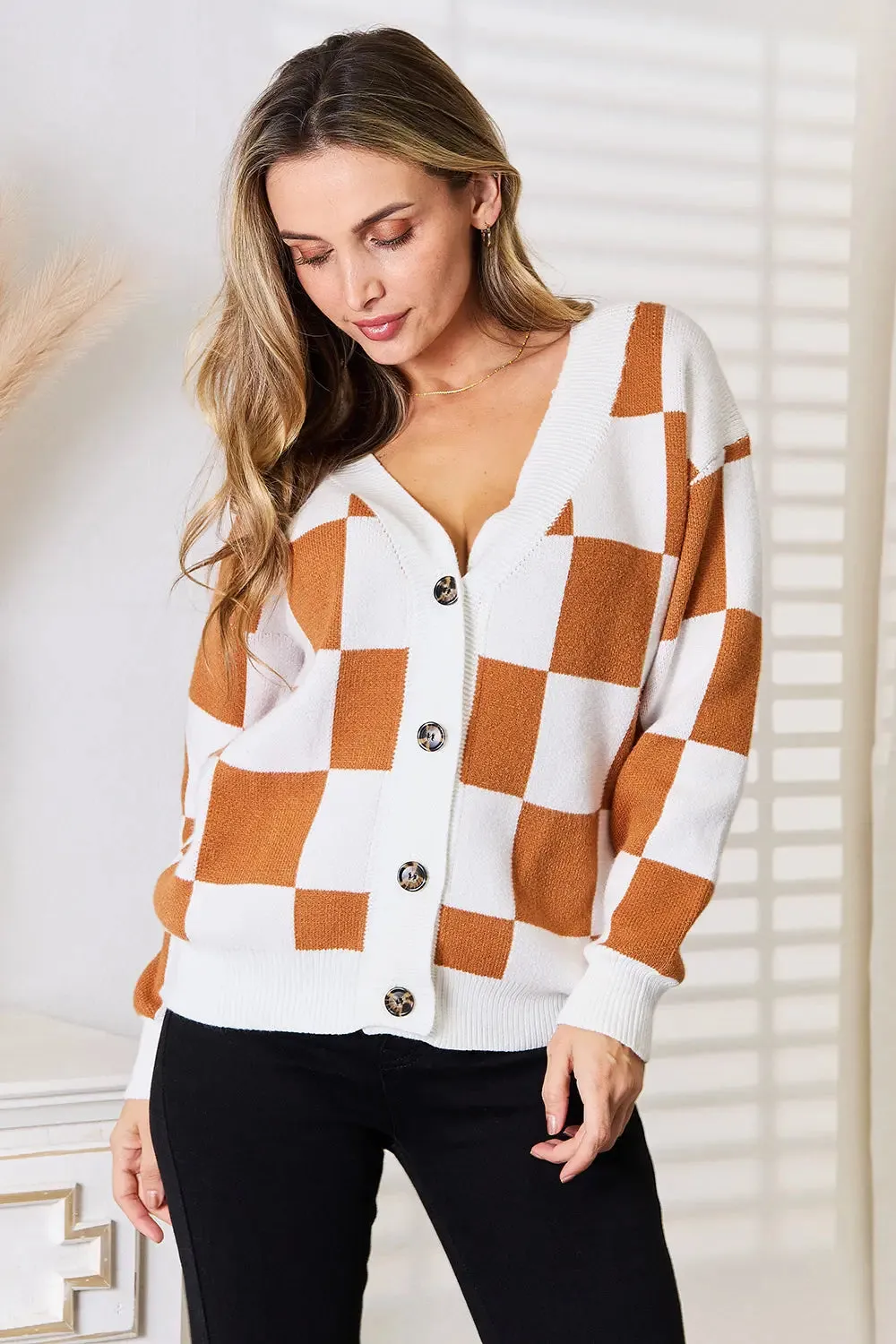 Checker Pattern Sweater
