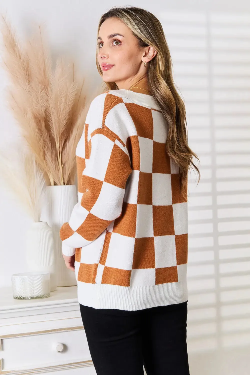 Checker Pattern Sweater