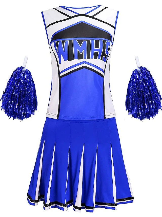 Cheerleader Costumes Dance Costumes Skirts Printing Splicing Women's Performance Training Sleeveless High Polyester