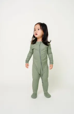 Clover Zip Up Footie Pajamas | Copper Pearl