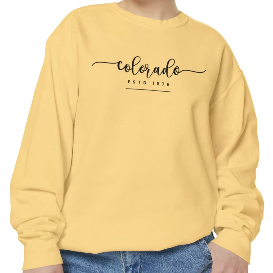 Comfort Colors Women's Sweatshirt - Colorado Pride Pullover