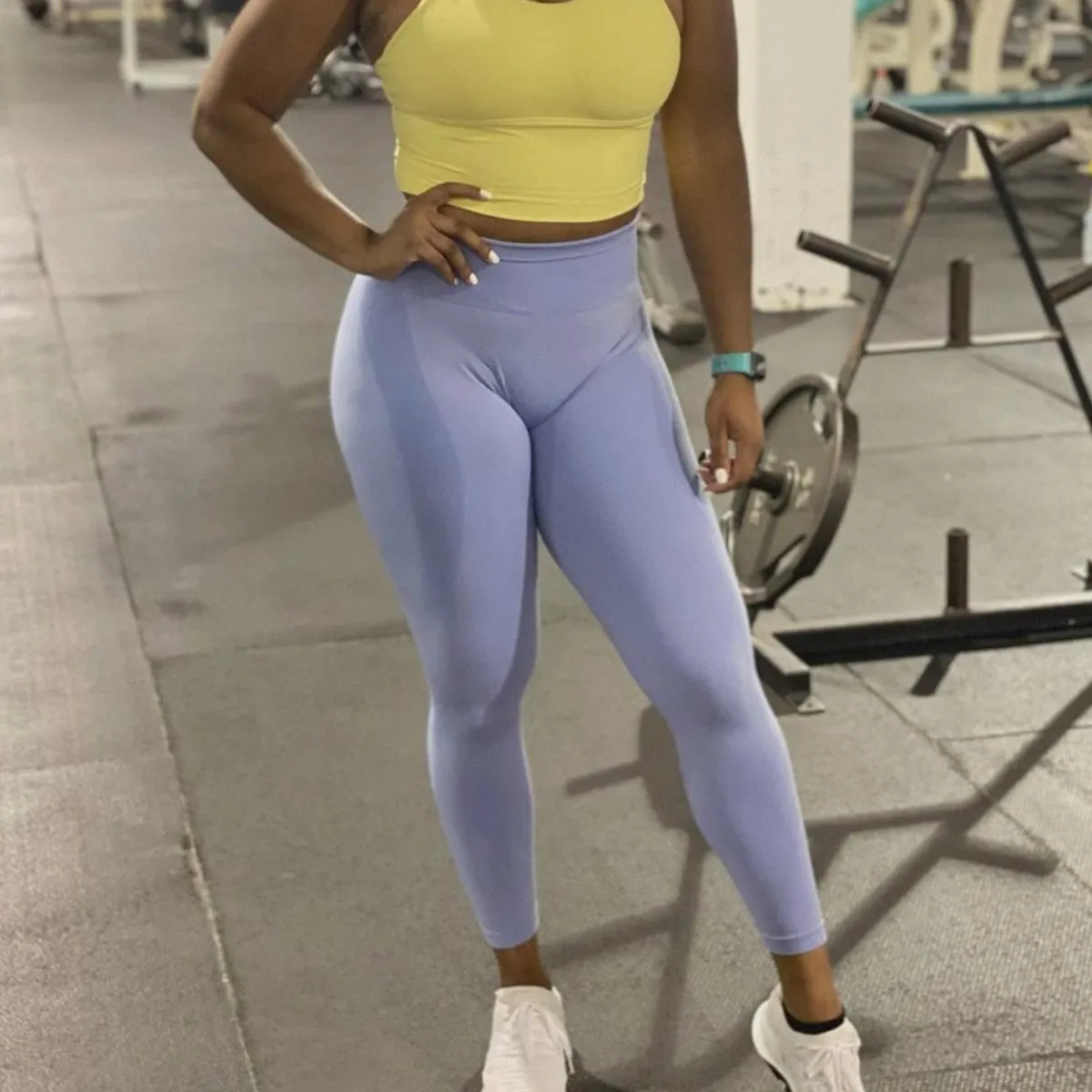 DEANWANGKT Contour Seamless Leggings Womens Butt' Lift Curves Workout Tights Yoga Pants Gym Outfits Fitness Clothing Sports Wear Pink