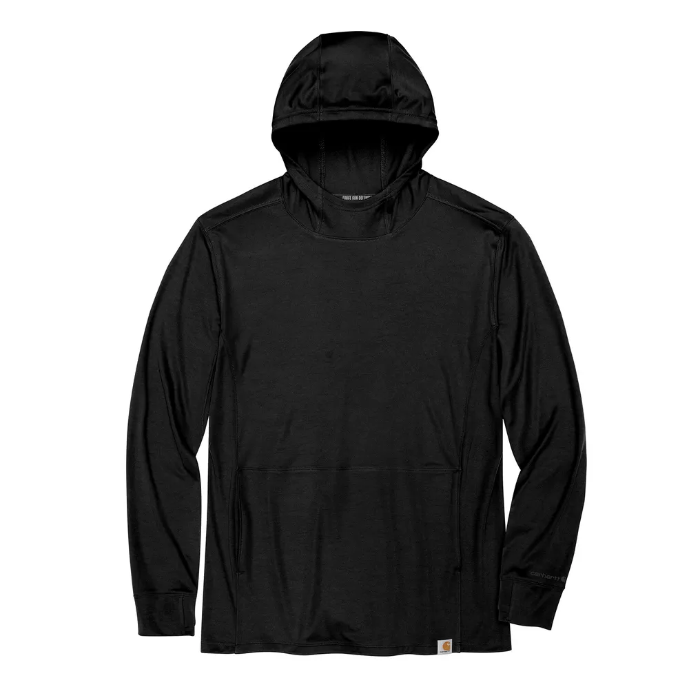 Force Sun Defender Lightweight Long-Sleeve Hooded T-Shirt - N04-Black | Carhartt 106923