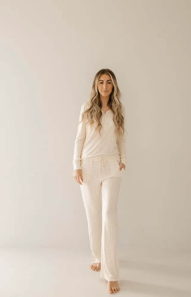 Golden Grid | Women's Bamboo Pajamas