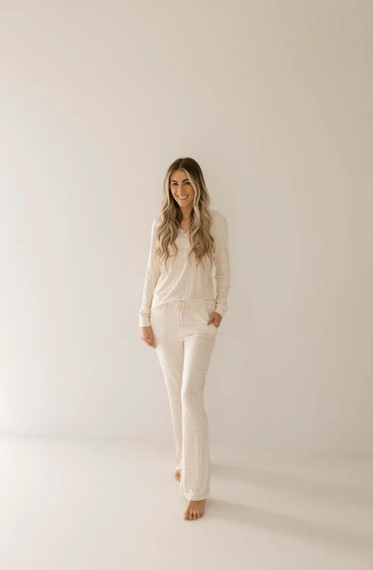 Golden Grid | Women's Bamboo Pajamas