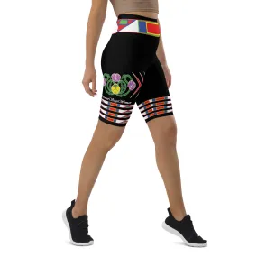 Gratitude Black Biker Shorts