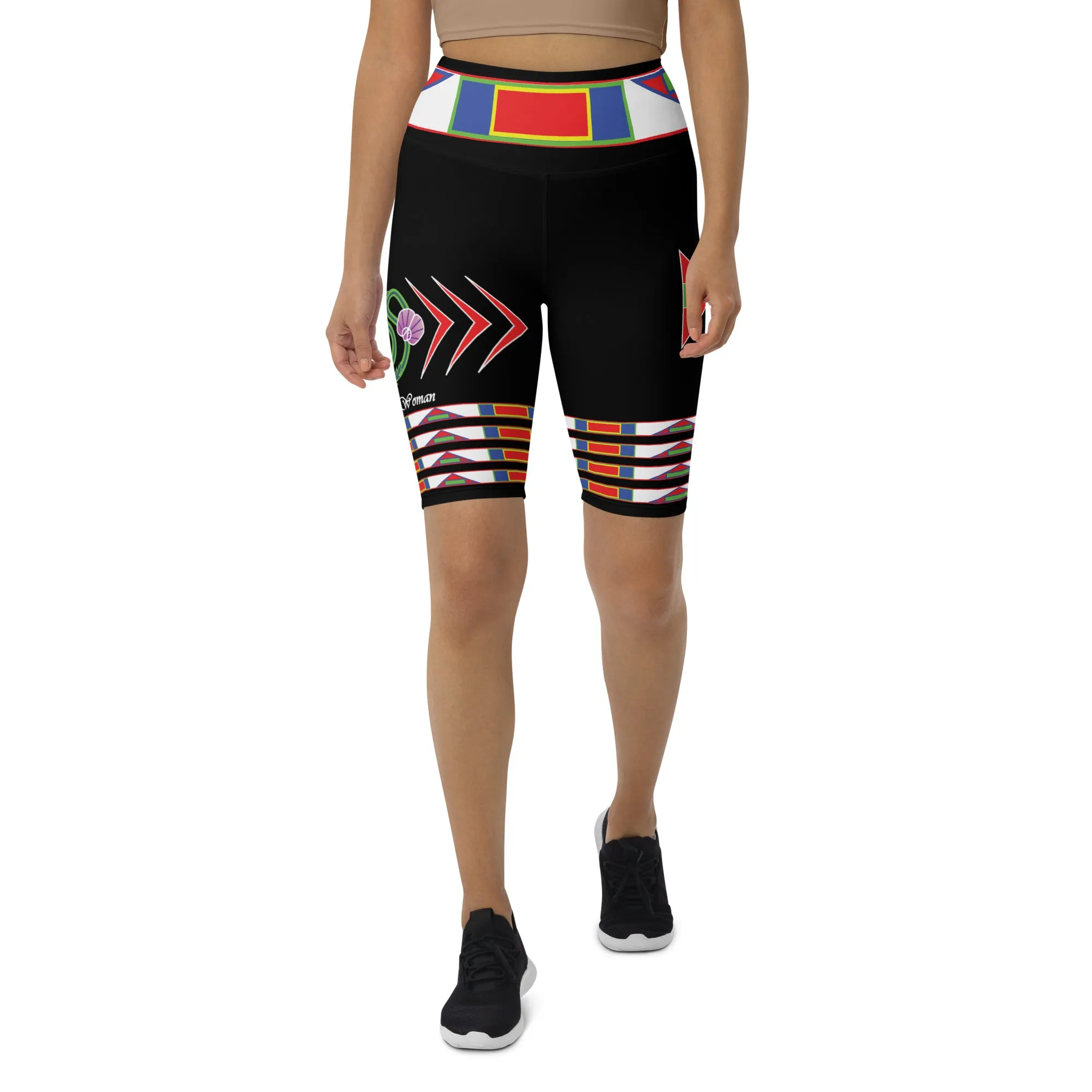 Gratitude Black Biker Shorts