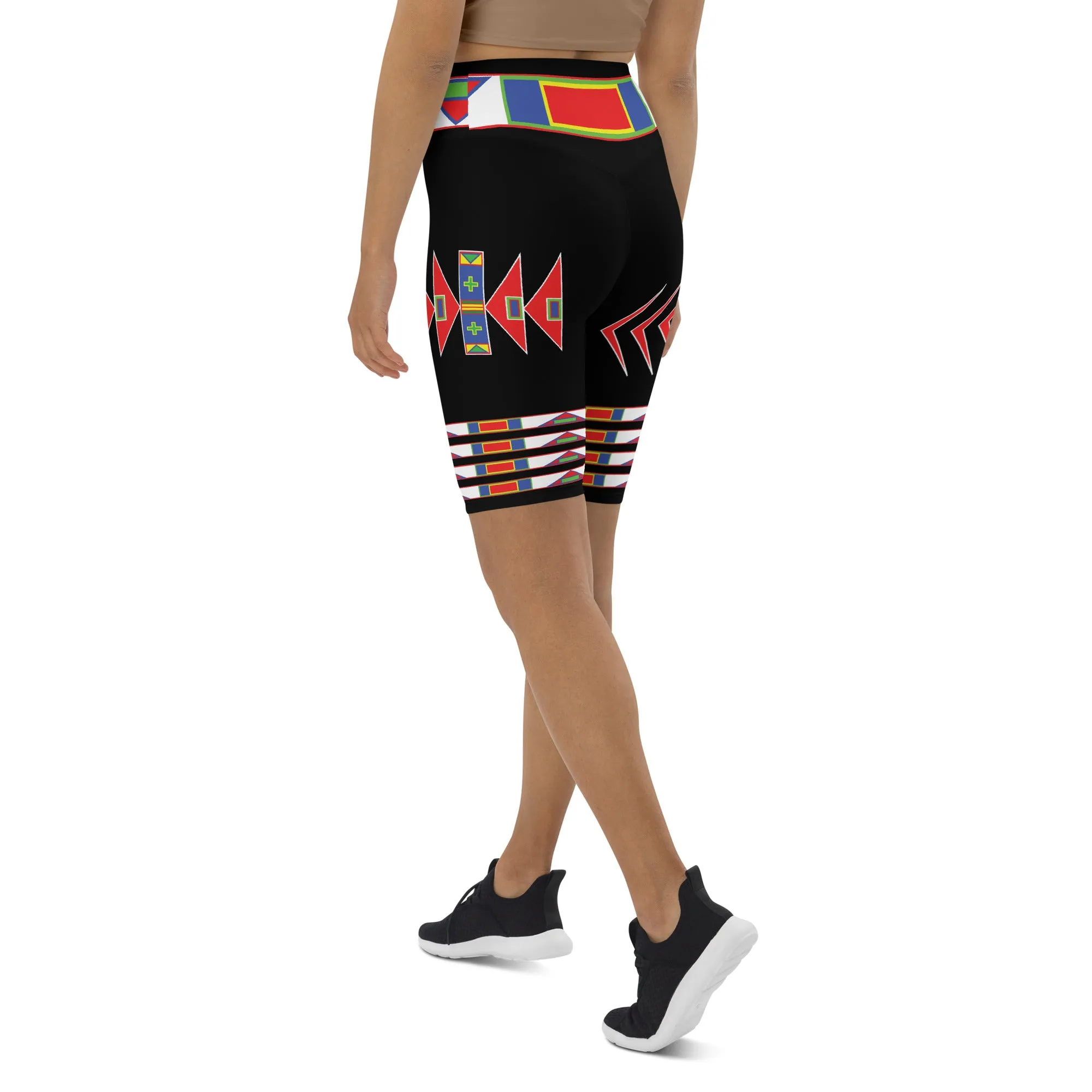 Gratitude Black Biker Shorts