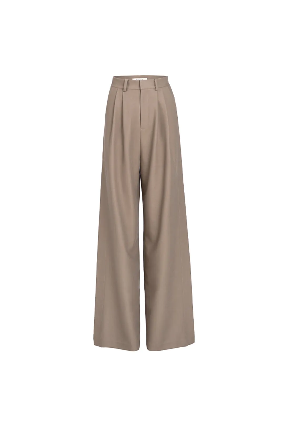 High waist drape pants | Deep Khaki Wide Leg Pants | Street pants