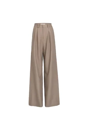 High waist drape pants | Deep Khaki Wide Leg Pants | Street pants