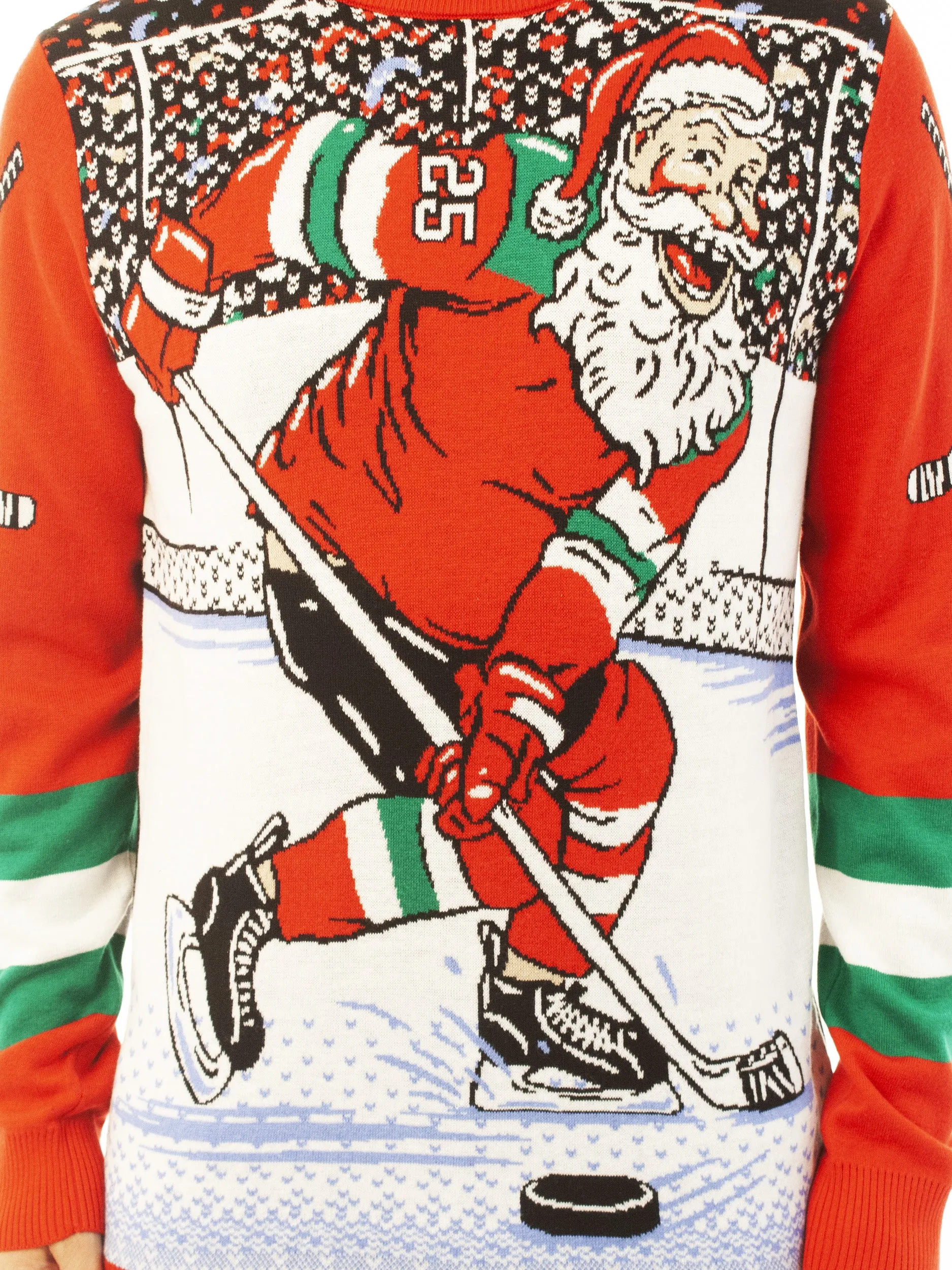 Hockey Santa | Ugly Christmas Sweater For Men & Women | Unisex Sizing