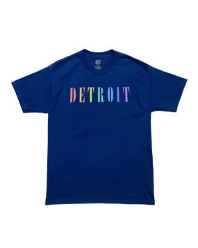 Ink Detroit - Pastel Rainbow - T-Shirt - Regal Blue