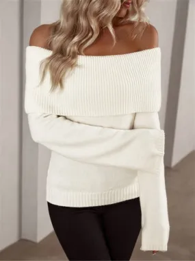 Knitted Long-sleeved Sweater Stylish Women's Sweaters for Every Occasion