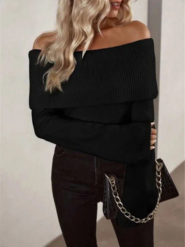 Knitted Long-sleeved Sweater Stylish Women's Sweaters for Every Occasion