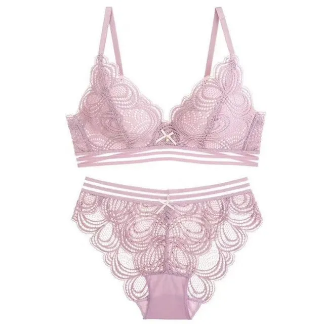 Lace Bow Deep Ring Bra panty