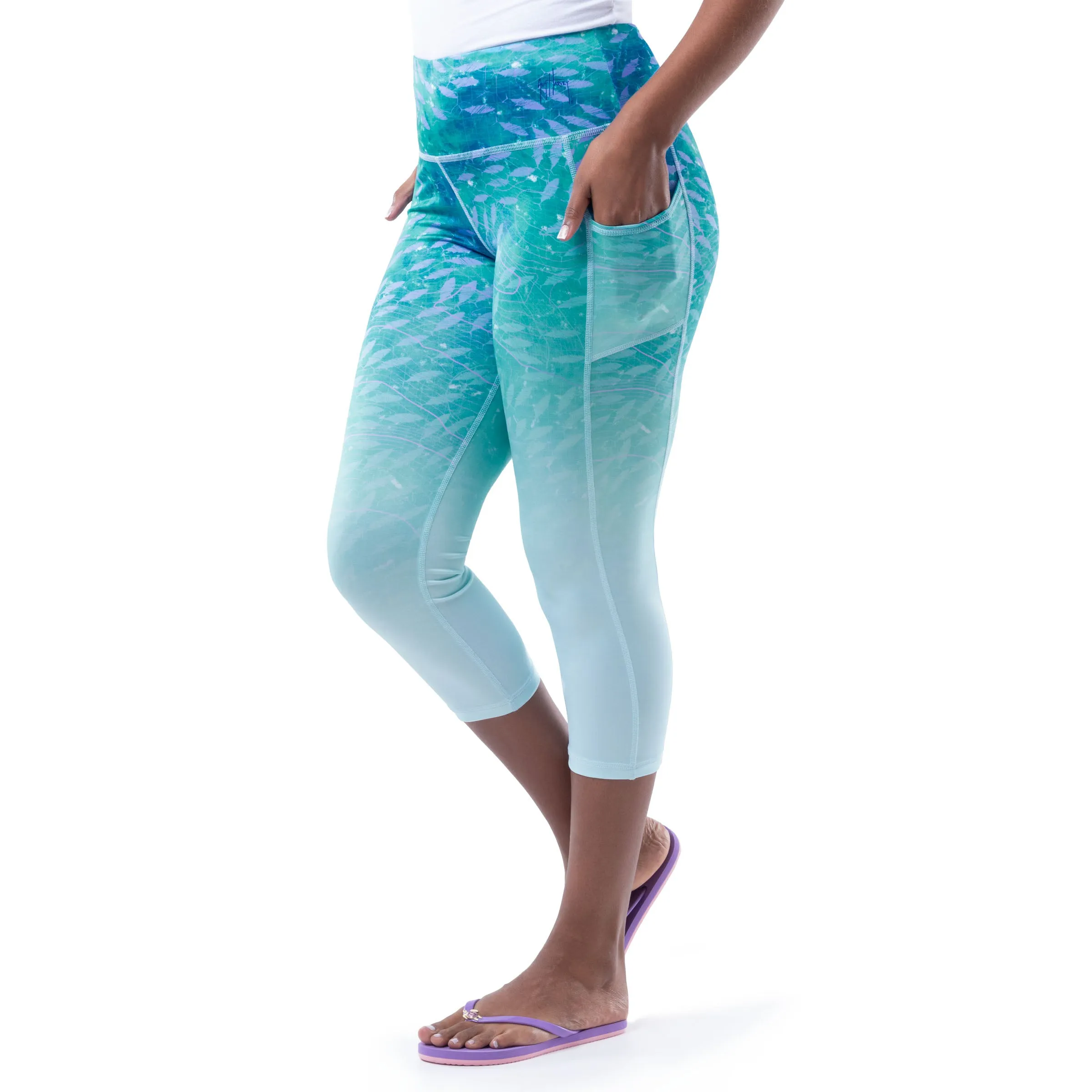 Ladies Blue Radar Yoga Pants
