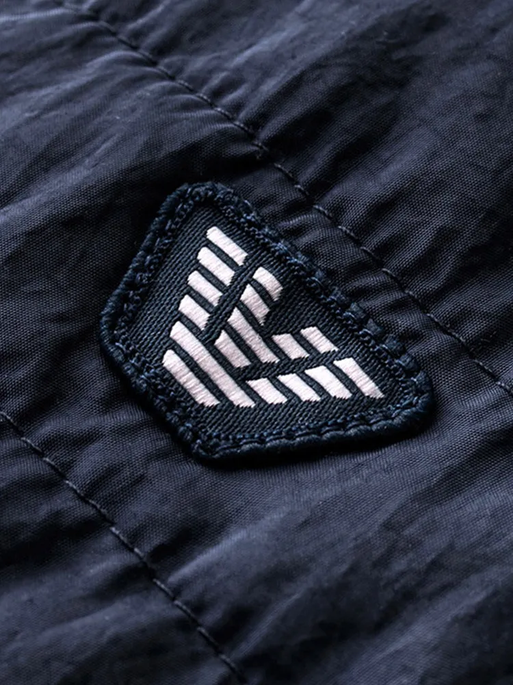 Navy Blue Diamond Quilted Jacket
