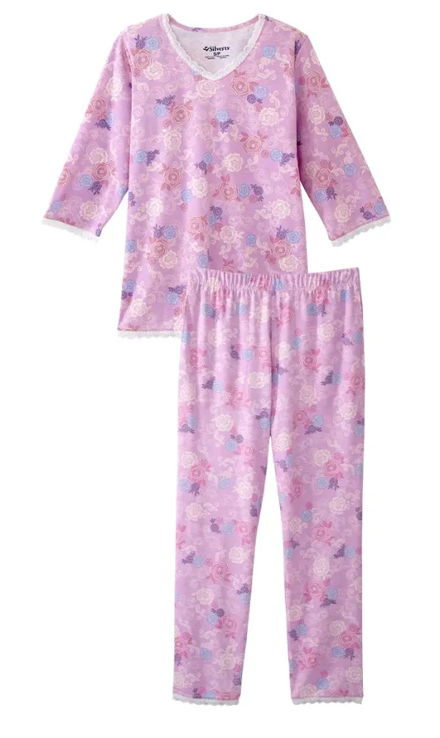 Open Back Top & Pull-On Pant Pajama Set