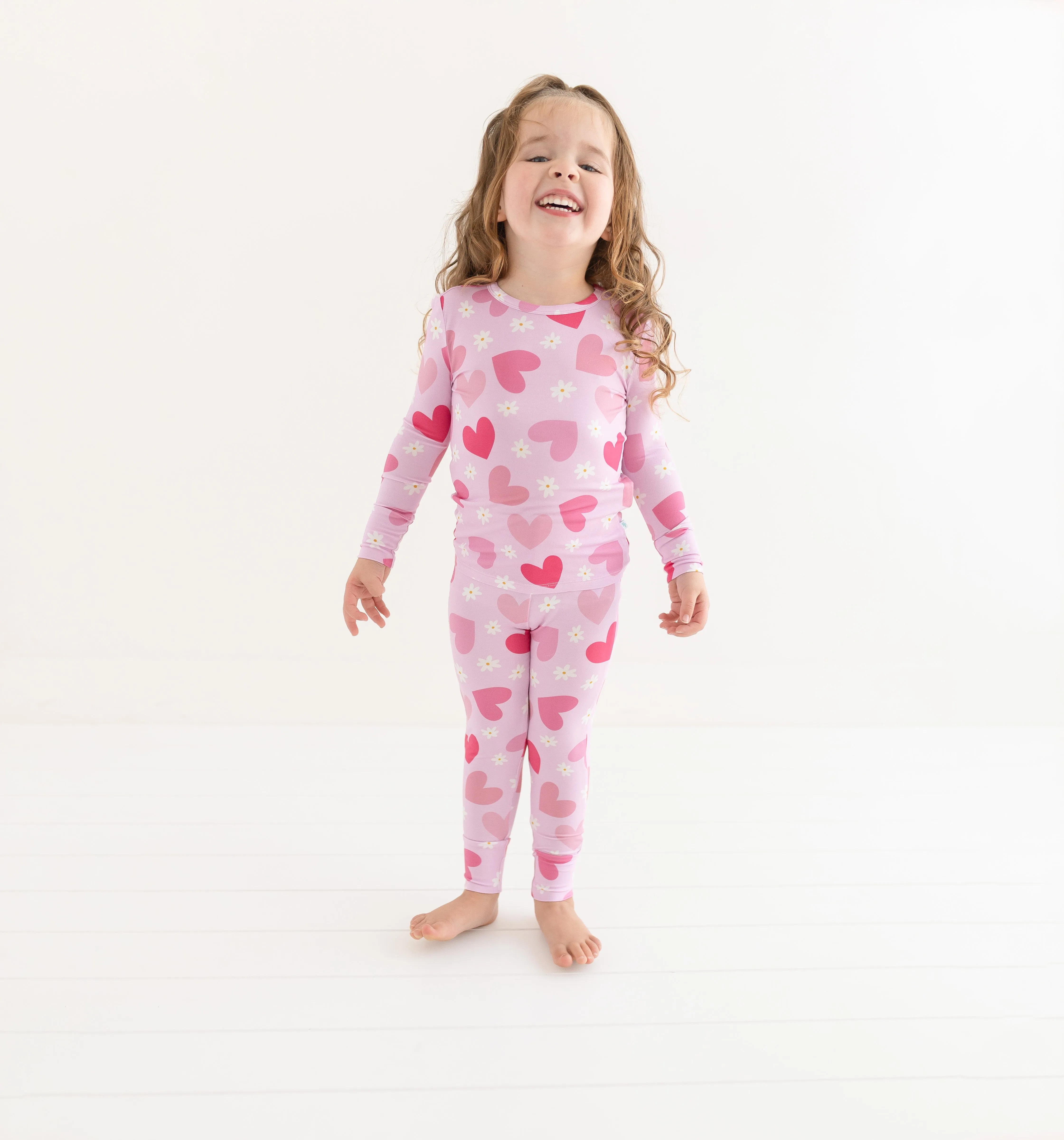 Posh Peanut Basic Long Sleeve Pajamas - Daisy Love