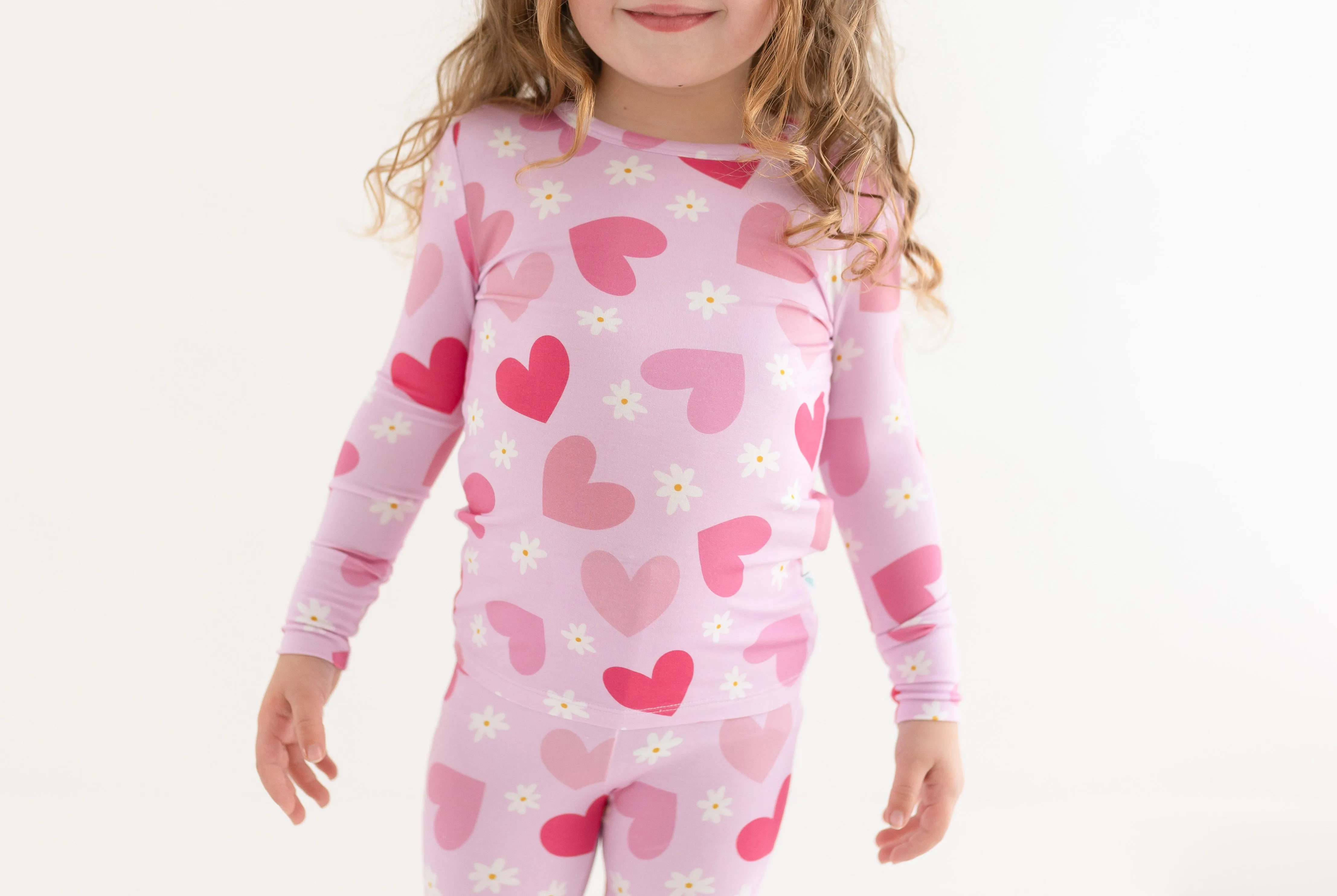 Posh Peanut Basic Long Sleeve Pajamas - Daisy Love