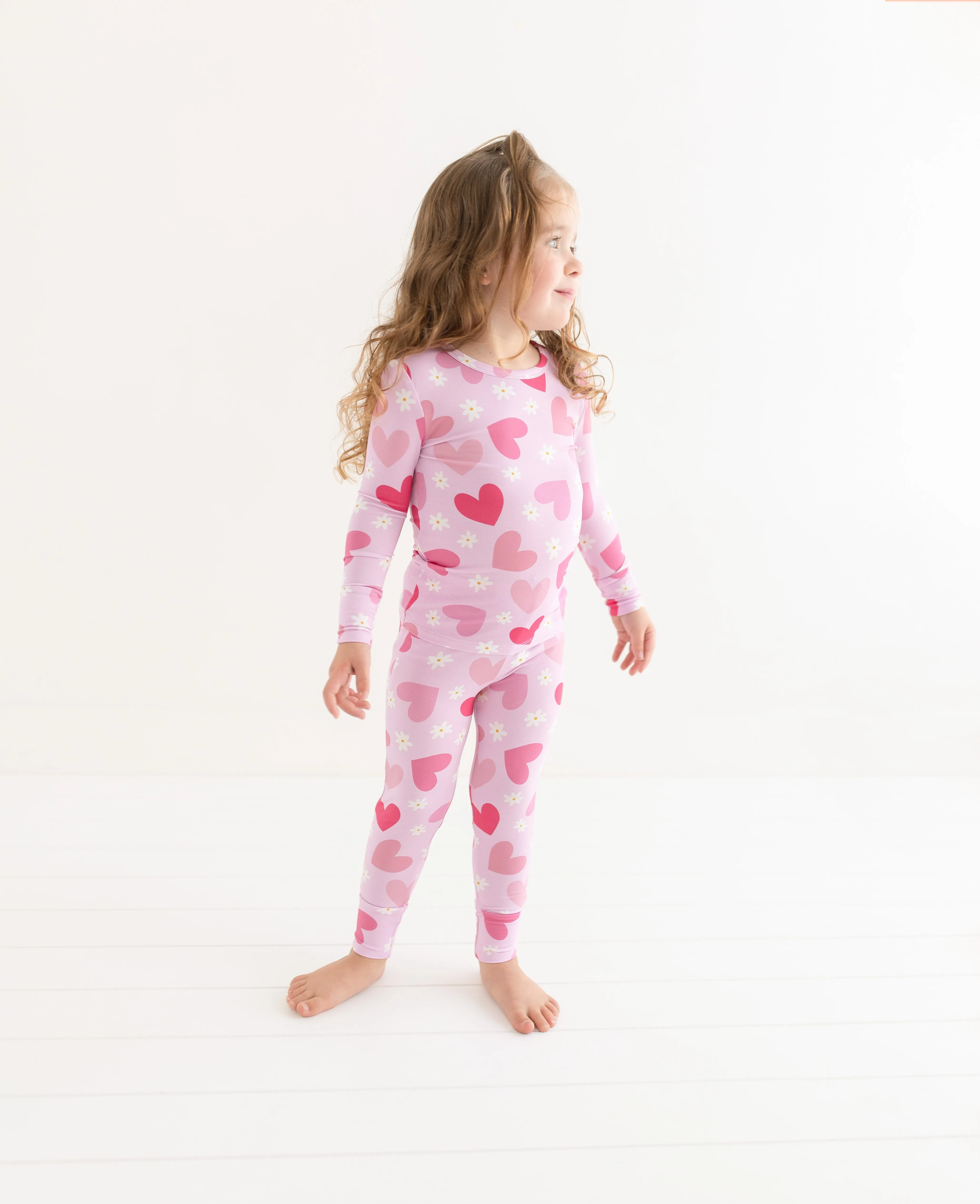 Posh Peanut Basic Long Sleeve Pajamas - Daisy Love