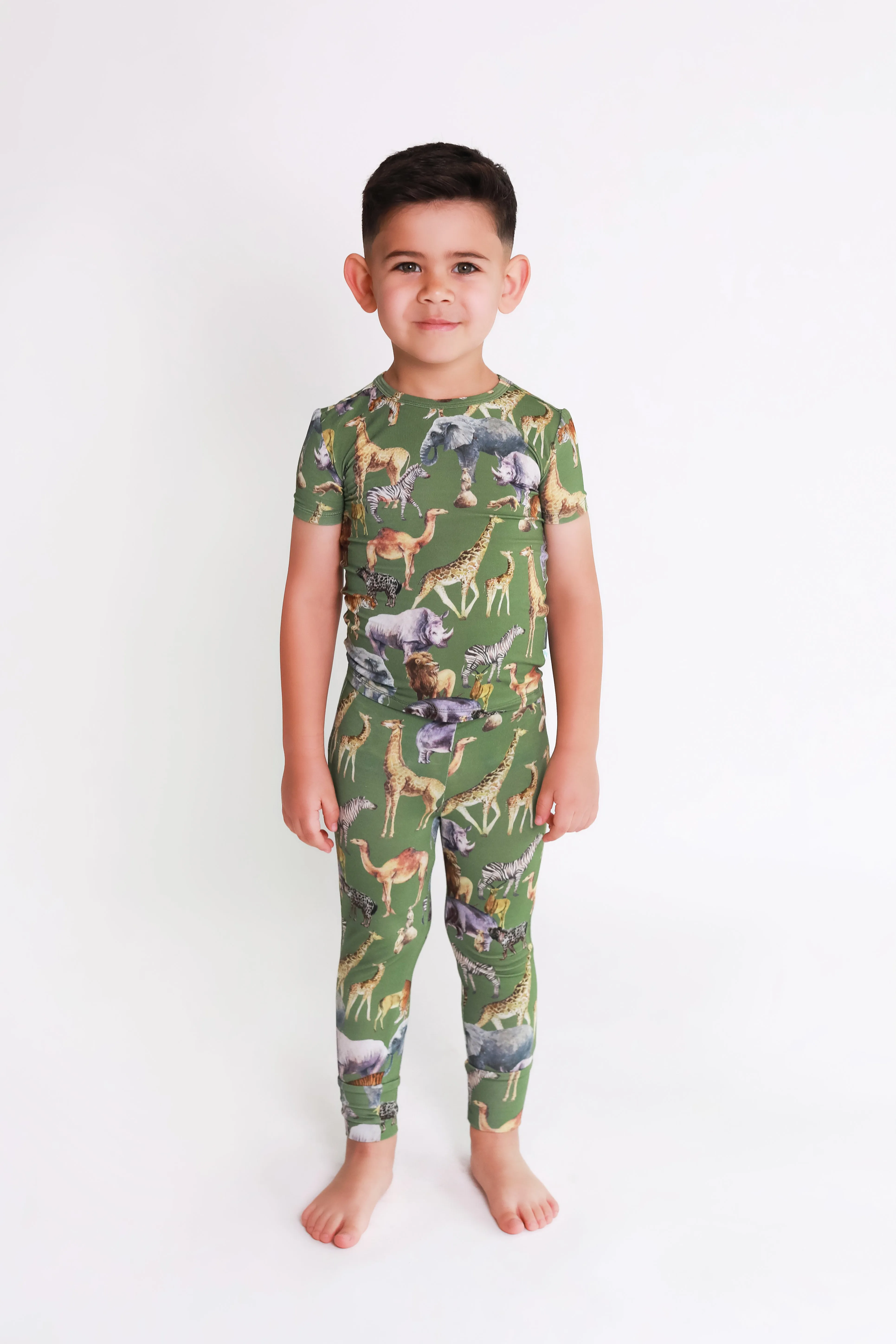 Posh Peanut Basic Short Sleeve Pajamas - Posh Safari
