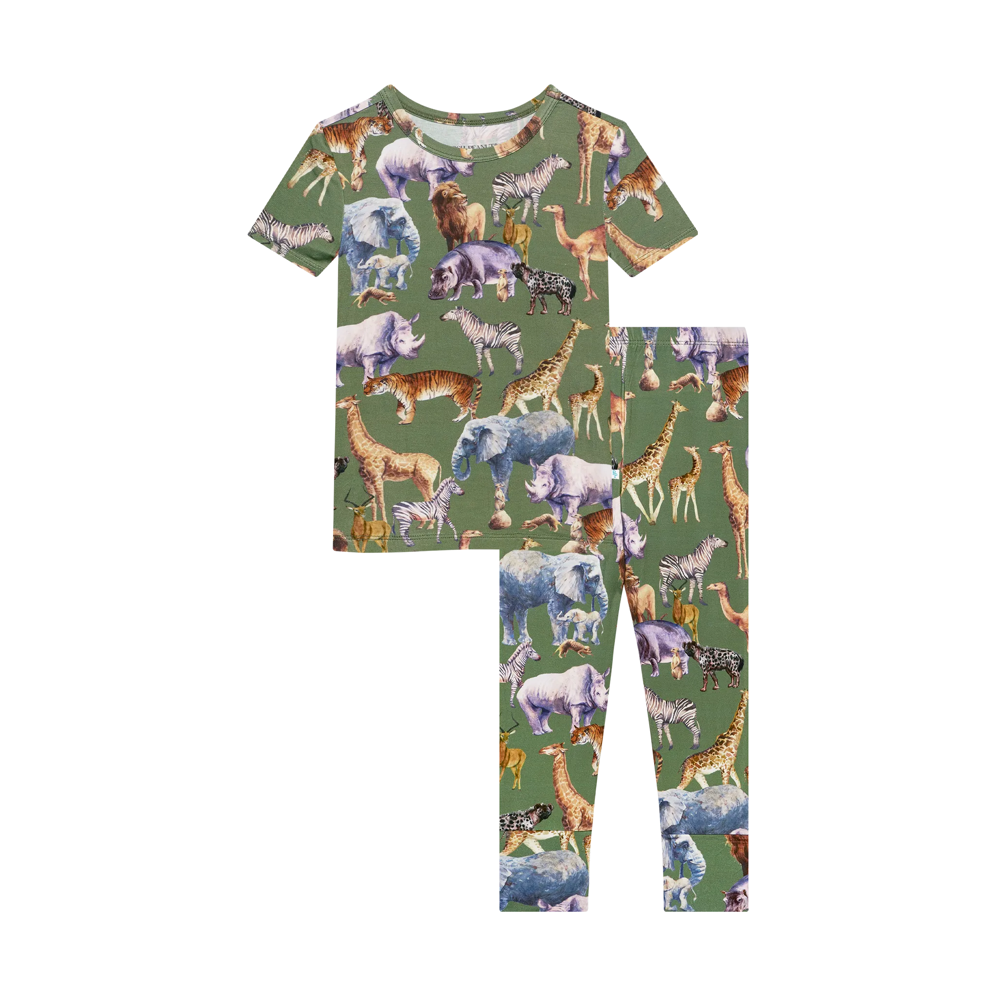 Posh Peanut Basic Short Sleeve Pajamas - Posh Safari