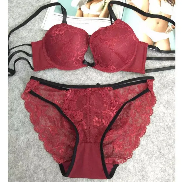 Push-up Back Front Buckle Bra Panty