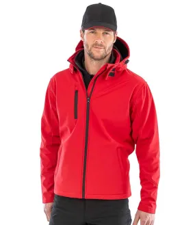 Result Core Hooded Soft Shell Jacket | Red/Black