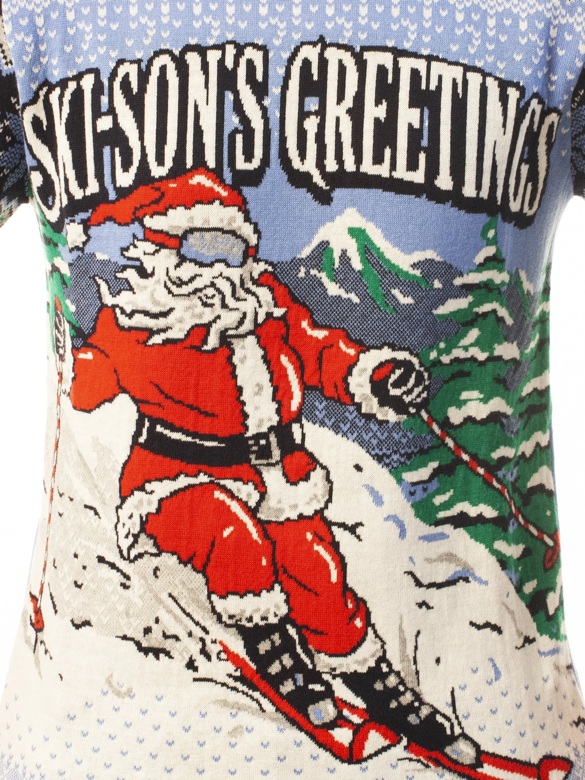 Skison's Greetings | Ugly Christmas Sweater For Men & Women | Unisex Sizing