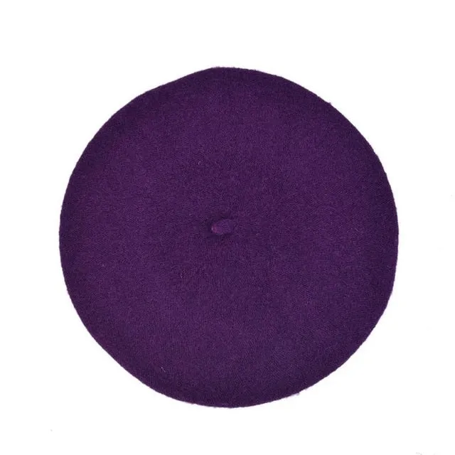 Solid Color Women's Girl's Beret French Artist