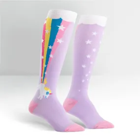 Stretch It Unicorn Rainbow Blast Knee High Socks (Unisex)