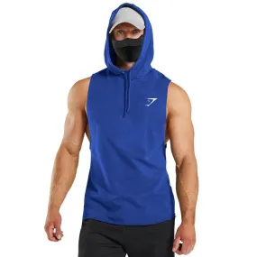 Summer and Autumn New Men's Casual Sweater Brand High Quality Solid Color Hooded Sleeveless Outdoor Sports and Fitness Top XL S2421312