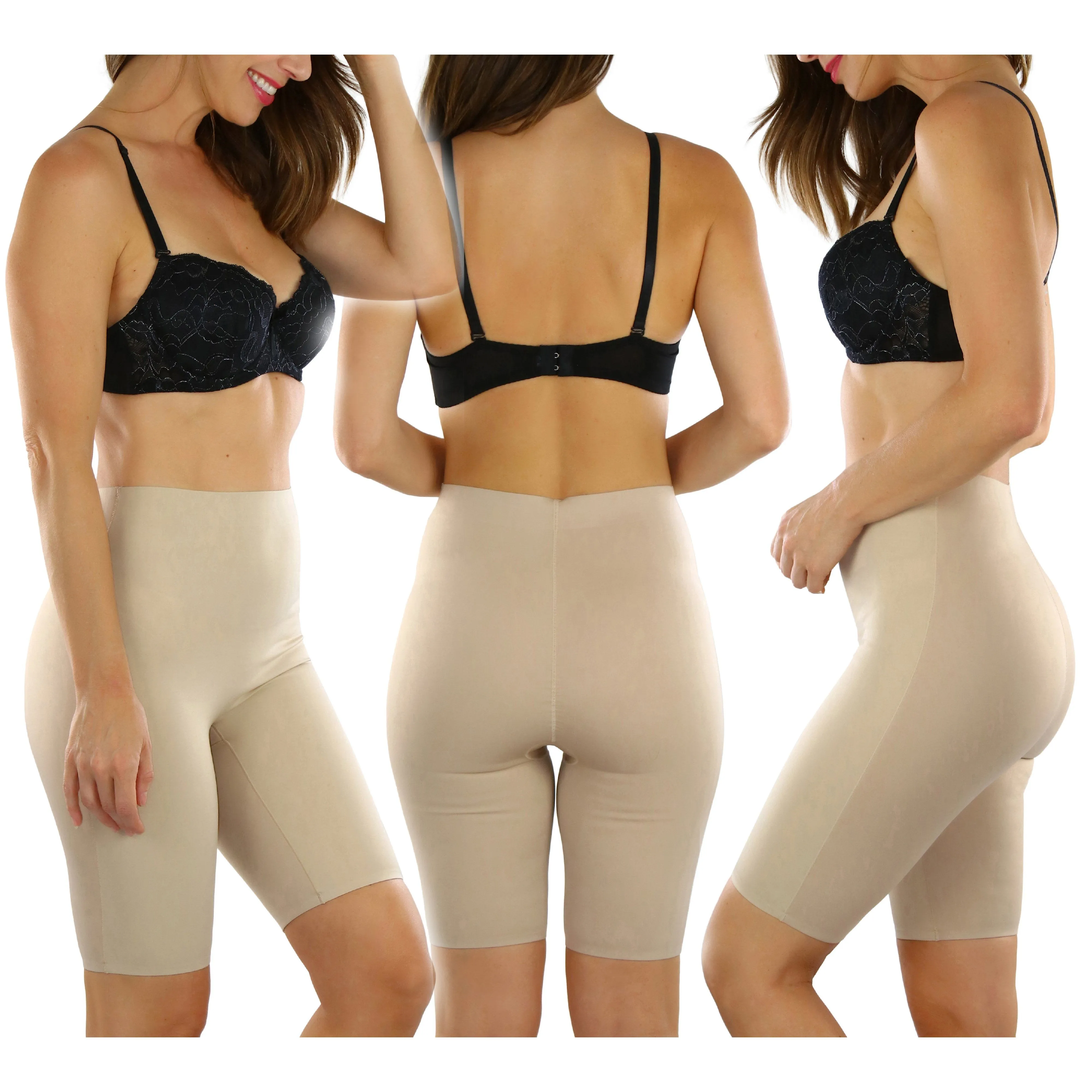 ToBeInStyle Women's High Waisted Smooth and Silky Torso Control Long Leg Shapewear